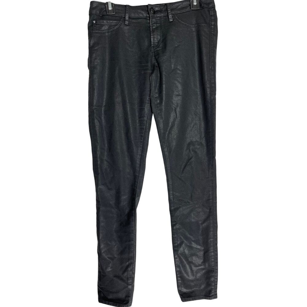 Articles Of Society Skinny Jeans 28 Black Sparkly Denim Mid Rise Grunge Punk